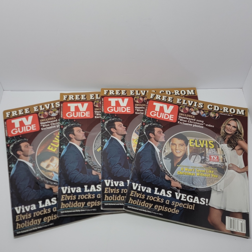 Elvis TV Guide CD-Rom Set Of All 4 Brand New Unreleased Blue Christmas And Photo